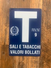 Metal sign, salts and tobacco