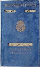 Passaporto per l'estero Regno Italia Questura Torino 1931 Marche bollo fascismo