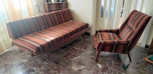Divano teak massiccio stile