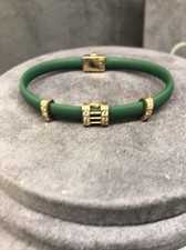 bracciale caucciù e argento 925% E zirconi