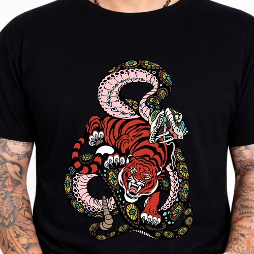 Shirt lotta serpente tigre - t-shirt,