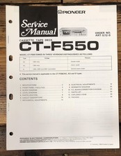 Pioneer CT-F550 Manuale di