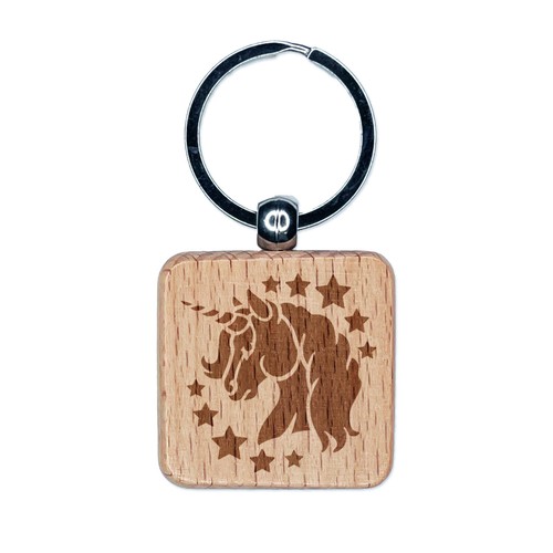 Portachiavi quadrato legno - in,