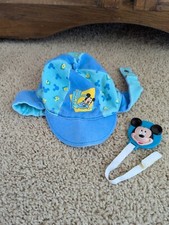 Cappello Topolino Bambino Disney Neonati Vintage anni 80 90 e Clip Ciuccio Evenflo Ottime Condizioni 
