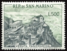 veduta 1958 l. 500 grigio e verde ottimo, ben centrato