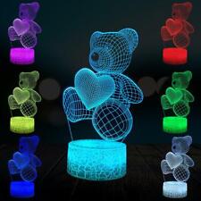 San Valentino  3d Lampada  Teddy Orsetto orso 3D Regalo  LOVE AMORE REGALI