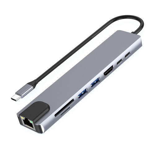Hub usb con ethernet 4k - hub, ethernet,
