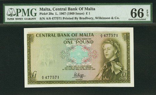 Malta one pound 1967 - pound, (nd