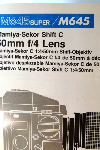 Mamiya sekor 50mm shift - mamiya, f4
