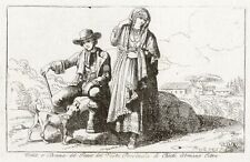 Uomo e donna di VASTO,  Chieti,  BARTOLOMEO PINELLI ,   acquaf. orig., 1817