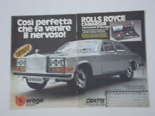 advertising Pubblicità 1977 ROLLS ROYCE CAMARGUE BURAGO