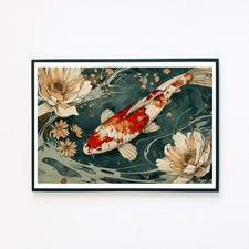 Koi Carpa Pesce Peonie