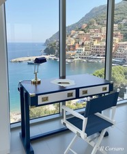 Scrivania Artigianale stile marina Linea Mediterraneo Il Corsaro Onda Blu
