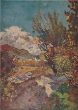 Antica stampa a colori anni 30