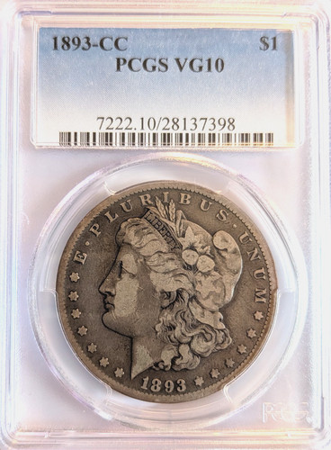 1893 morgan pcgs vg10 - $1,