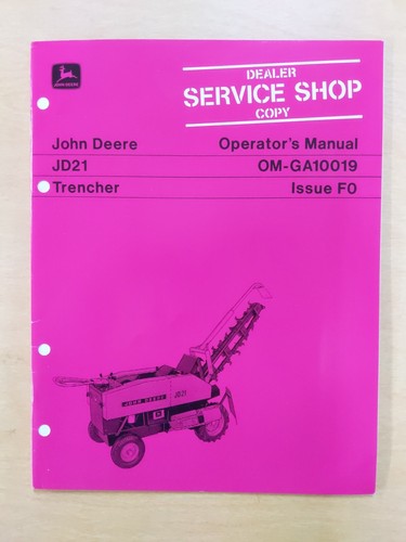 John deere jd21 manuale - deere,