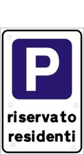 CARTELLO PARCHEGGIO RISERVATO