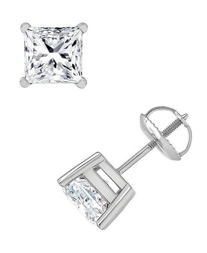 Orecchini perno moissanite - perno,