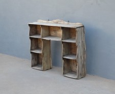 Mobile in legno scaffale casellario 7 scomparti da appendere, '900 - L 112,5 cm!