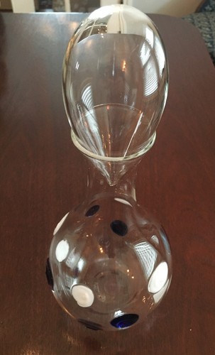 Decanter punti blu bianchi - decanter,