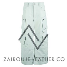 Pantaloni cargo in pelle per