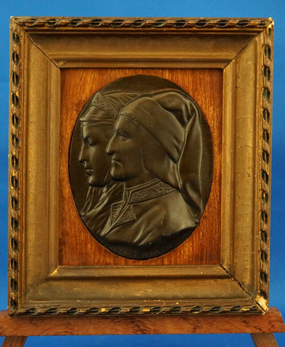 Dante beatrice bassorilievo - dante,