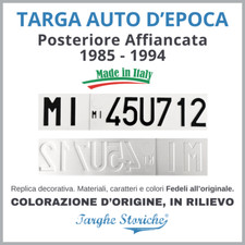 Targa Auto Epoca Decorativa