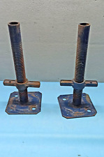 DUE BASETTE REGOLABILI A VITE PER PONTEGGIO CM35 PIEDE IMPALCATURA BASE SUPPORTO