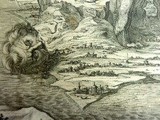 Encelado che giace sotto l'Etna RARA1655 Bloemaert Siclia Acireale Catania 