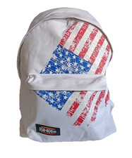 Zaino Scuola Tondo Americano Kookie Bianco Apertura Superiore con Zip GUT