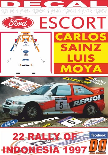 Decal ford escort wrc sainz - decal,