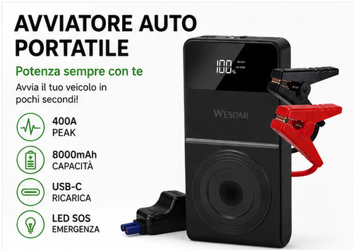 Avviatore auto portatile - auto,