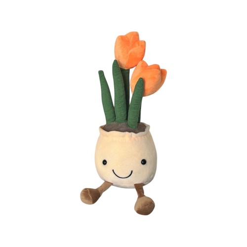 Peluche vaso tulipani - vaso, arancio