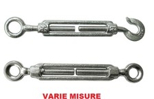 TENDITORE TIRANTE PER FUNE CORDA VIGNETO RETE  OCCHIO GANCIO IN ACCIAIO ZINCATO