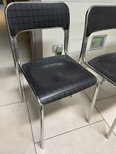 3 Sedie Ufficio/attesa Usate In  Plastica E Acciaio