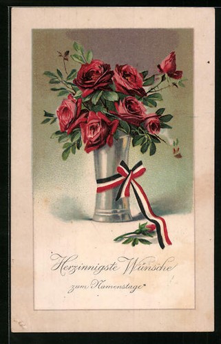 Cartolina bouquet rose in - rose,