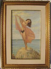 SALINARO (Fragagnano 1901-Taranto 1965) NINFA in riva al mare in Salento OLIO