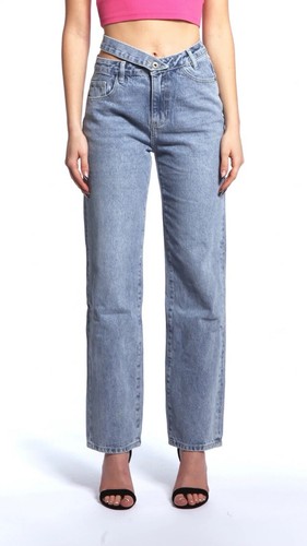 Jeans donna vita alta con - jeans,