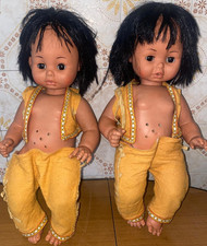 LOTTO 2  BAMBOLOTTI   WINNETOU   FURGA  VINTAGE  , ANNI  60   .-40CM