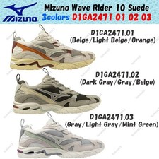 Mizuno Wave Rider 10 Suede 3colors D1GA2471 01 02 03 US 4-14 Nuovo