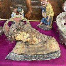 Antico Grande Busto Di Cristo  in cartapesta 45 × 55 X 10 Cm