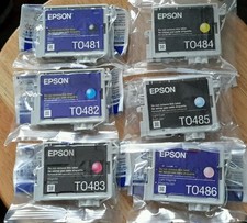 6 Genuine Epson 48 Ink T048