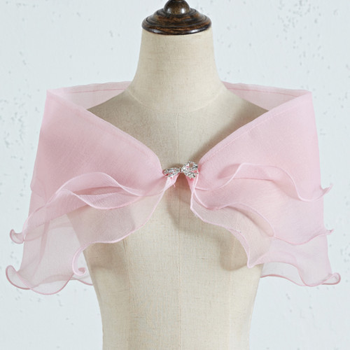 Chiffon donna ruffles mantella - chiffon,