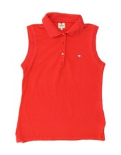 Polo donna senza maniche MURPHY & NYE UK 10 piccola cotone rosso LQ14