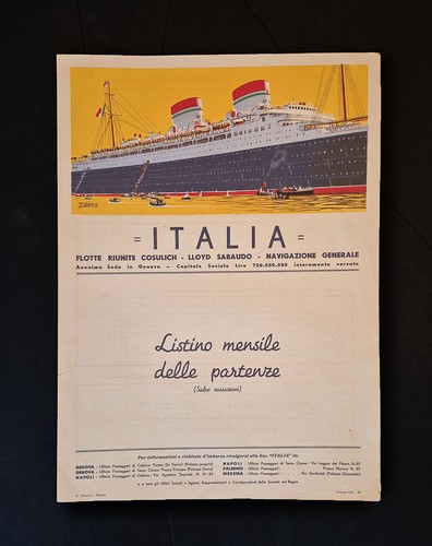 Italia navigazione cosulich - italia,