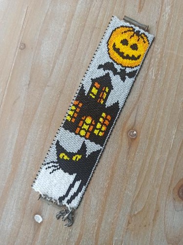 Bracciale halloween perline - bracciale,