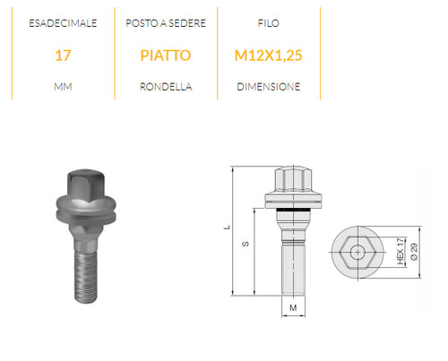 B1075 bullone ruota - b1075,