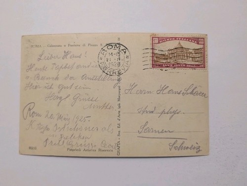 Cartolina italia 1925 roma - italia, in