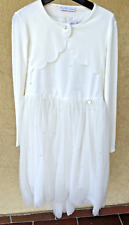 ABITO COMUNIONE BAMBINA CON COPRISPALLE 12 ANNI CM 152 MARCA ALICE.P CON TULLE