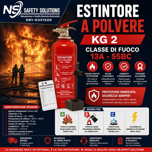 Estintore 2kg polvere - estintore,